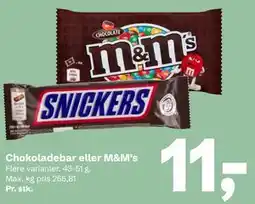 Let-Køb Chokoladebar eller M&M’s tilbud