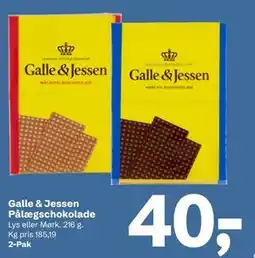Let-Køb Galle & Jessen Pålægschokolade tilbud