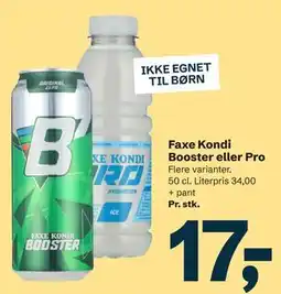 Let-Køb Faxe Kondi Booster eller Pro tilbud