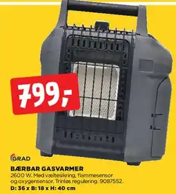 jem & fix Bærbar gasvarmer tilbud
