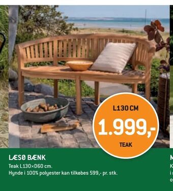 XL-BYG Læsø bænk tilbud