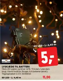 jem & fix Lyskæde til batteri tilbud