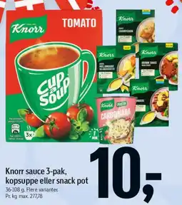 Føtex Knorr sauce 3-pak / Cup Soup tilbud