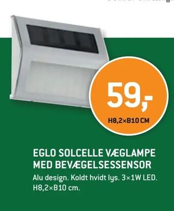 XL-BYG Eglo solcelle væglampe med bevægelsessensor tilbud