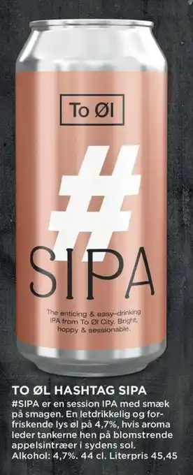 To øl hashtag sipa