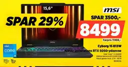 Power msi Cyborg 15 B13W tilbud