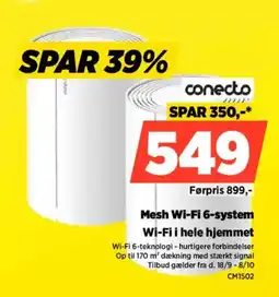 Power Conecto Mesh Wi-Fi 6-system tilbud