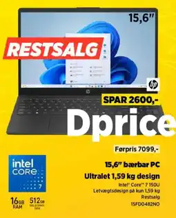 Power Hp 15,6" bærbar PC tilbud