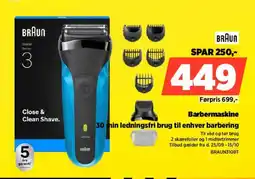 Power Braun barbermaskine tilbud