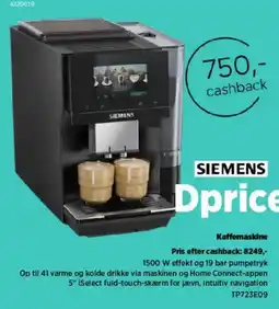 Power Siemens Dprice Kaffemaskine tilbud