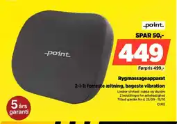 Power Point rygmassageapparat tilbud