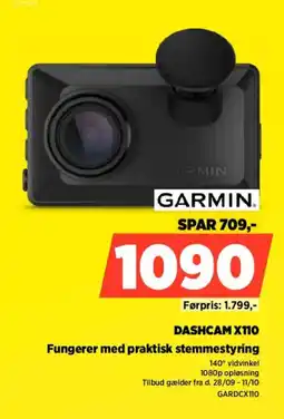 Power Garmin dashcam x110 tilbud