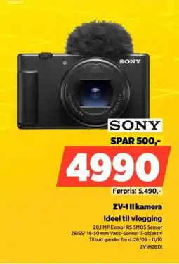 Power Sony ZV-1 II kamera tilbud