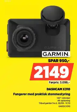 Power Garmin dashcam x310 tilbud