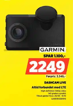 Power Garmin Dashcam Live tilbud