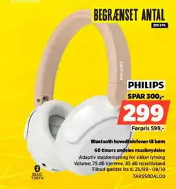 Power Philips bluetooth hovedtelefoner til børn tilbud