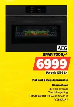 Power Aeg mat-sort & stegetermometer kompaktovn tilbud