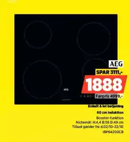 Power AEG 60 cm induktion tilbud