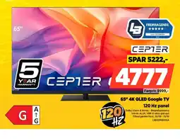 Power Cepter 65" 4K QLED Google TV tilbud