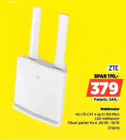 Power ZTE Mobilrouter tilbud
