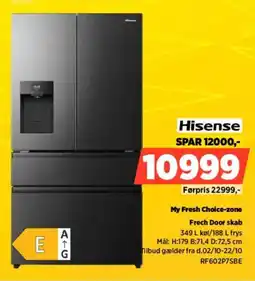 Power Hisense Frech Door skab tilbud