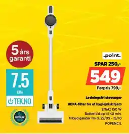 Power point ledningsfri støvsuger tilbud