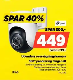 Power tp-link Udendørs overvågningskamera tilbud