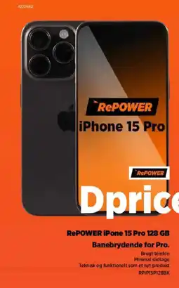Power RePOWER iPhone 15 Pro 128 GB tilbud