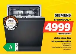 Power Siemens int. opvaskemaskine tilbud