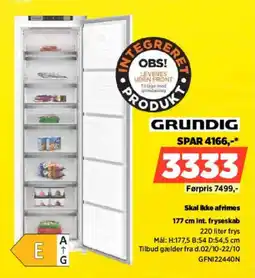 Power Grundig fryseskab tilbud