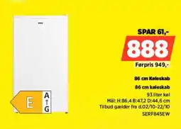 Power Sene 86 cm køleskab tilbud