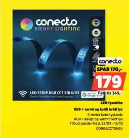 Power conecto led lysstribe tilbud