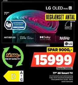 Power LG OLED evo AI 77" 4K Smart TV tilbud