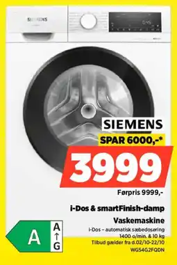 Power Siemens Vaskemaskine tilbud