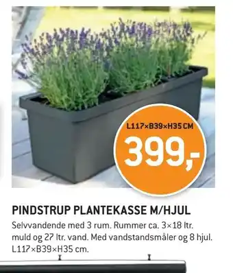 XL-BYG Pindstrup plantekasse m/hjul tilbud