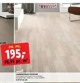 jem & fix LAMINATGULV HVID EG tilbud