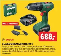 jem & fix SLAGBOREMASKINE 18 V tilbud