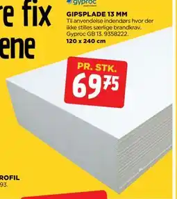 jem & fix GIPSPLADE 13 MM tilbud