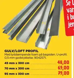jem & fix GULV/LOFT PROFIL tilbud
