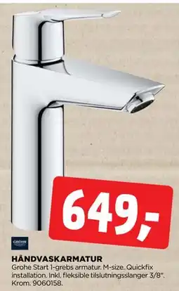 jem & fix HÅNDVASKARMATUR tilbud