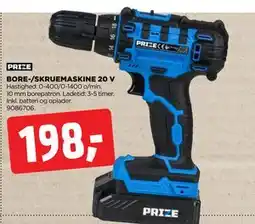 jem & fix BORE-/SKRUEMASKINE 20 V tilbud