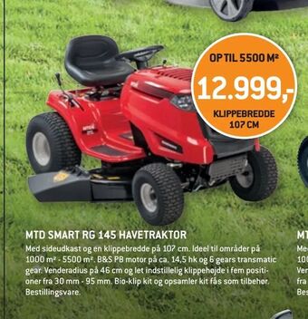 XL-BYG Mtd smart rg 145 havetraktor tilbud