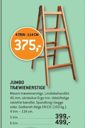 XL-BYG Jumbo træwienerstige tilbud