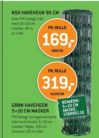 XL-BYG Grøn havehegn 5×10 cm masker tilbud