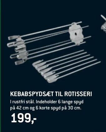 XL-BYG Kebabspydsæt til rotisseri tilbud