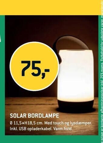 XL-BYG Solar bordlampe tilbud