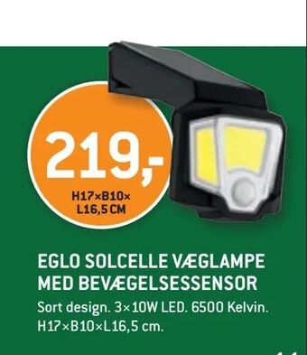 XL-BYG Eglo solcelle væglampe med bevægelsessensor tilbud