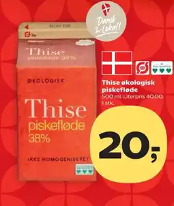 Kvickly Thise økologisk piskefløde tilbud