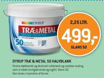 XL-BYG Dyrup træ & metal 50 halvblank tilbud
