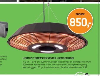 XL-BYG Hortus terrassevarmer hængemodel tilbud